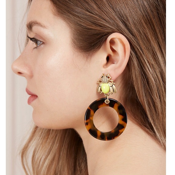 Stella & Dot [V] 2-in-1🐝Buzz Thrill Hoops Bumblebee Earrings - Picture 16 of 16